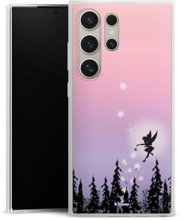 Slim Case kompatibel mit Samsung Galaxy S 24 Ultra Silikon Handyhülle transparent Hülle extra dünn Disney Tinkerbell Offizielles Lizenzprodukt
