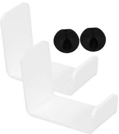 jojofuny 4 Sätze Kopfhörer-aufhänger Gaming-kopfhörerständer Reißverschlusstasche Für Ohrstöpsel Headset Für Computer Wandkopfhörer Headset-Halter-ständer Acryl Speicherwerkzeug Weiß