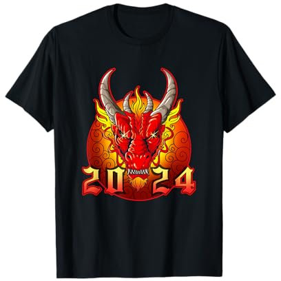 Animal Mythique Nouvel An Chinois Tête De Dragon 2024 T-Shirt