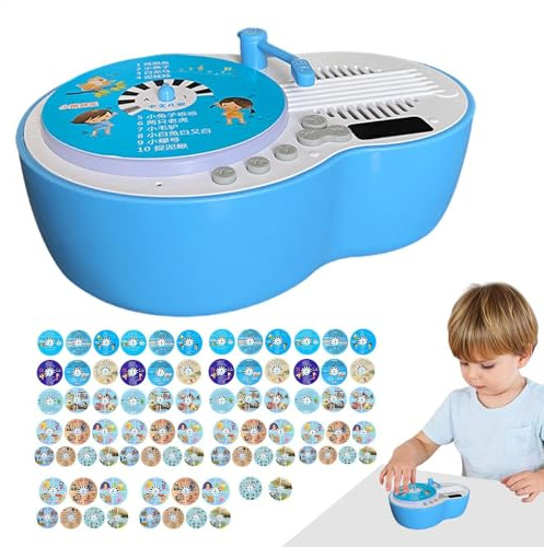 Record Player Toy - Kids Learning Music Audiobooks Player | Sensory Toy With 84 Cards For Toddler Early Childhood Education