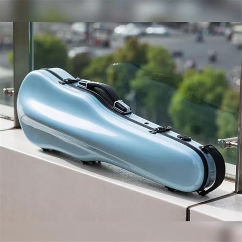 Koffer für Violininstrumente Ultraleichter Geigenkoffer 4/4-3/4 Größenverstellbar Verbundmaterial Stilvoll In Mehreren Farben Erhältlich(Sky Blue)