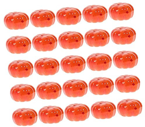 Alipis 100 Stück Kürbisdeko Kleiner Kürbis Kürbiskranz Halloween Aufblasbare Außendeko Gefälschte Minikürbisse Herbstdeko Künstliche Kürbisse Kürbisdraht Orange Schaum