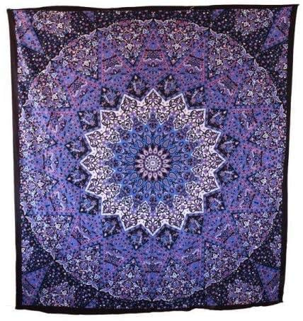 YHXBD Hippie Mandala Wandteppich Wand Hanging, Indian Bohemian Decor Art Beach Wurf Decke Große Wandteppich Für Schlafzimmer Ästhetik,A-12,150x130 cm