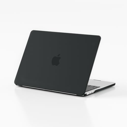 eleger Hülle kompatibel mit 13 MacBook Pro M2 M1 A2338 A2251 A2289 A2159 A1989 A1708 A1706, Ausgabe 2016-2022, Schutzhülle Hart Case, Mattschwarz