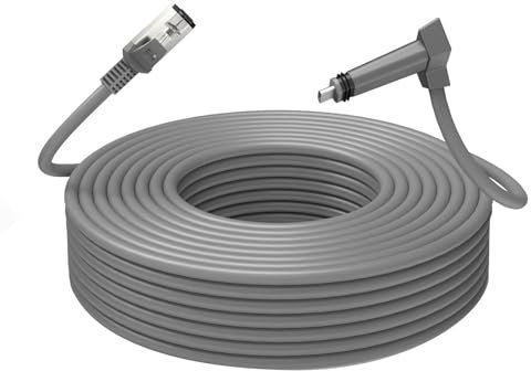 Cable de extensión de antena parabólica impermeable RJ45 macho, ideal para reemplazar sistemas de satélite Gen 2 (6 ft/1,8 m)