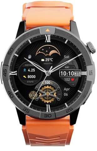 AGM Legion Pro Rugged Smartwatch for Men, 5ATM Waterproof Fitness Watch, 1.43 AMOLED Outdoor Sports Watch with GPS, Offline Maps for Route Tracking, MIL-STD-810H, Calling Function, Includes 2 Bands
