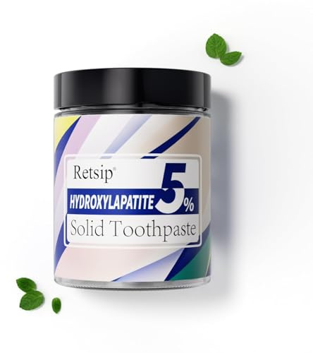 Retsip Toothpaste Tablets Nano Hydroxyapatite, Fluoride Free, Plastic Free, Great for Travel, Remineralize, Mint-186 PCS