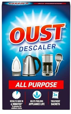 HOCHSTE® All Purpose Descaler, Fast-Acting Limescale Remover for Kettles, Irons, Deep Clean Formula Restores Performance in 10 Minutes, (Includes 3 Sachets)