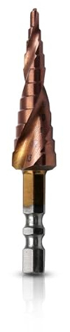ShiningUU M35 Kobalt-HSS-Stufenbohrer (3–13 mm, 11-Schritte) für Gusseisen, Edelstahl, Kupfer und Aluminium – 6,35 mm Sechskantschaftbohrer für harten Stahl