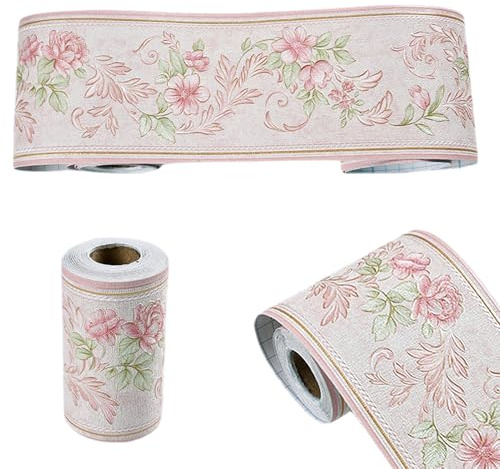 kesurpae Bordura autoadesiva per carta da parati, staccabile e adesiva, per decorazioni murali, con pittura a inchiostro, stile sfumato, autoadesiva, digitare+4