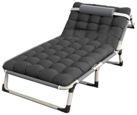 NexaGeniX Klappbett Outdoor Kleines Bett im Freien, begleitender Loungesessel, Büro, Nickerchen for eine Person, einfaches Klappbett Camping(Klein)