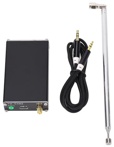 Marhynchus FM Broadcast Transmisor Long Rango 2000m Estación de Radio FM Estéreo con Pantalla LCD de 3.5 Mm Entrada de Cable de Audio para la Escuela de la Escuela Supermercado Teatro de