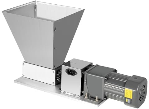 Moulin à céréales électrique, broyeur multifonction, broyeur à grains 60 W, moulin à céréales, 4 l, broyeur à ferraille réglable taux de ponçage : 20 kg/h presse-grains avec pinceau et 4 entonnoirs