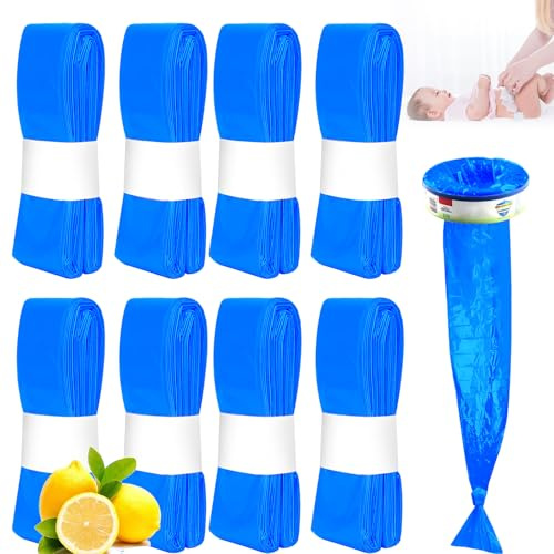 Ricarica Mangiapannolini,10 Pezzi Sacchetti Mangiapannolini con 7 Strati Protettivi Compatibili con Tommee Tippee + Twist & Click+ Litter Locker Ii (Blu)