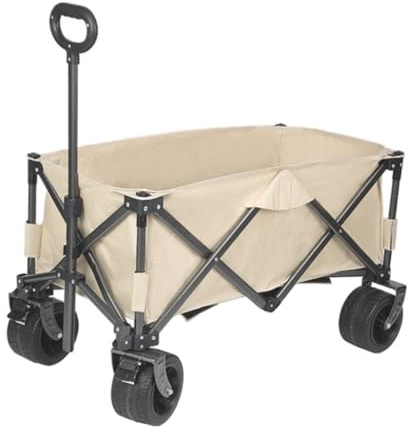 Carrito para Exteriores, Carro Plegable portátil for Exteriores, Tipo Furgoneta, for Acampar, for Puestos de Compras, Carrito pequeño Arrastre(Black,B)