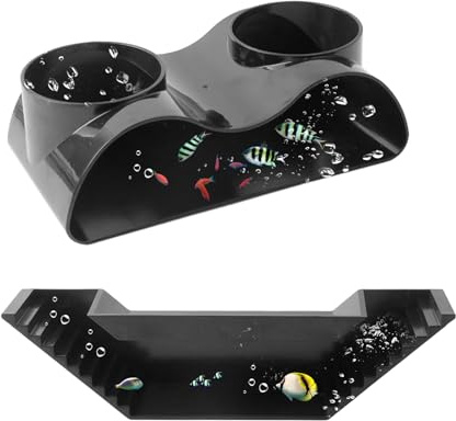 CHENGCKJ Tunnel per Pesci 2 Misure Tunnel per Acquari Grotte Sotterranee per Pesci 21/17,6 cm Nascondiglio in Plastica per Gamberetti Nascondiglio per Acquari con 2 Ingressi per Ggrotte