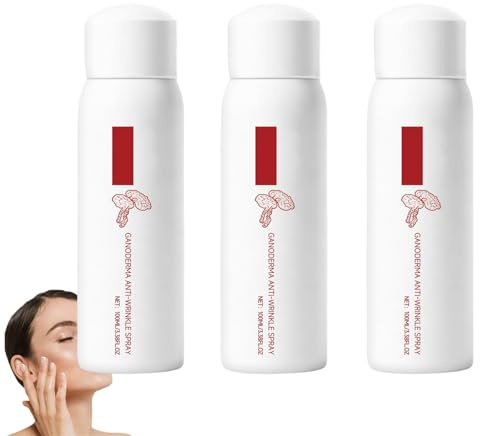Acqua ringiovanente antirughe lingzhi, spray antirughe ganoderma, essenza per il viso rassodante e idratante profondo, idrata e migliora l'ottusità, cura anti-invecchiamento (3 pezzi)