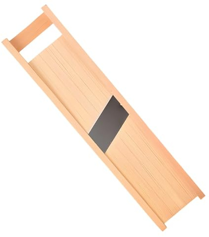 Tressify Extended Length Potato Slicer, Wooden Cabbage Shredder for Commercial Use, Beech Hardwood Frame, Safe Prep