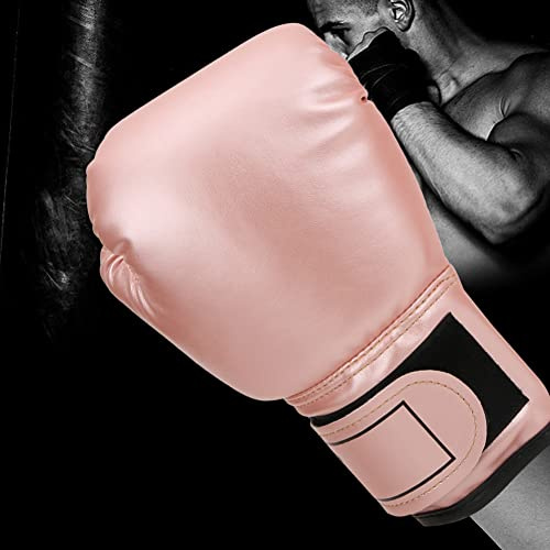 Qudinip Andningsbara Boxningshandskar för Barn, Sparringvantar i Mjukt PU-läder för Träning, Röd eller Rosa Färg, 1 par Passande för åldrarna 3-10 (Rosa)