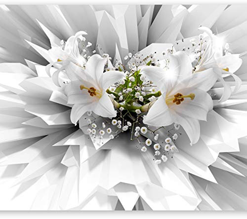 murando Fotomurales Flores Lirios 400x280 cm XXL Papel pintado tejido no tejido Decoración de Pared decorativos Murales moderna de Diseno Fotográfico 3D Abstracto b-C-0213-a-a