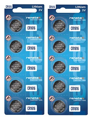 Renata CR1616 Batteries 3 Volt Lithium Coin Cell Battery (10)