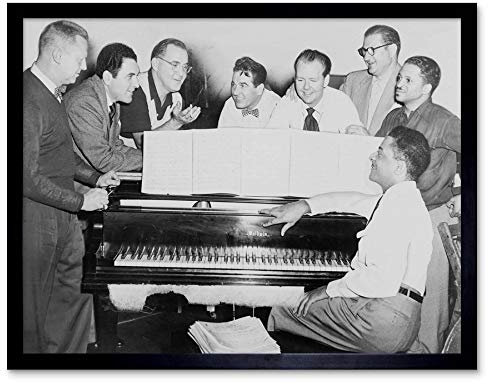 Wee Blue Coo Vintage Big Band Leader Benny Goodman Piano Art Print Framed Poster Wall Decor Kunstdruck Poster Wand-Dekor-12X16 Zoll