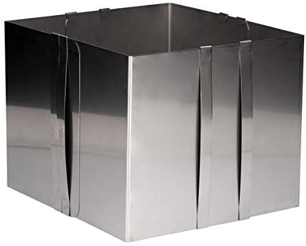 Telaio da forno rettangolare extra alto regolabile in acciaio inox 20 cm