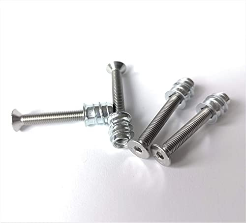 Nectite Gitarrenhals-Gewindeeinsätze & Schrauben Kit – Hex/Inbus – M5 × 35mm Kurz, 4er Set mit Einbauwerkzeug – Halsbefestigung für Fender Stratocaster & Telecaster