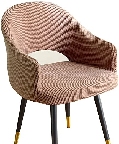 SWJ-swjssb Stuhlbezug Mit Armlehne Bürostuhl Stuhlhussen 1/4/6er Set Grau/WeiB Stretch rund Rückenlehne Wasserdicht Stuhlabdeckung Hussen für Hotel Restaurant Dekor Cafe (Color : G, Size : 4PCS)