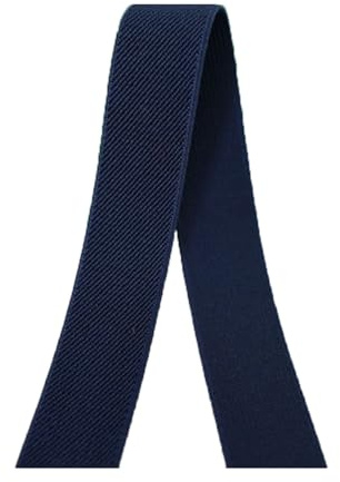 Banda elástica de 5 metros y 25mm, cinturón de goma para ropa, correas elásticas coloridas, accesorios de costura Diy, Azul marino, 25mm