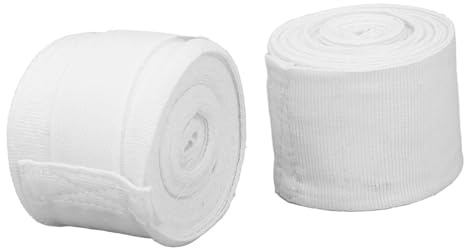 Box-Handbandagen, Schnell Trocknend Baumwolle 5m, Sport-Handbandagen, Halbelastisches Hakenschlaufen-Design for Kickboxen, Muay Thai