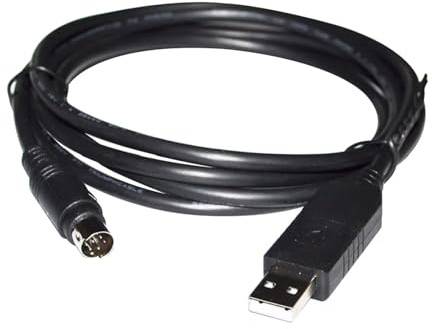 AJOHBM FT232RL CHIP USB to MINI DIN 8PIN MD8 Male Adapter RS232/RS485 Serial Communication Cable for ALICAT Mass Flow Meters to PC(5M,RS232 Cable)