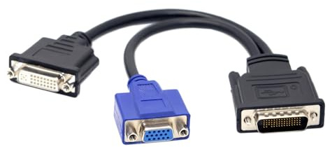 xiwai LFH DMS - Cable de extensión de 59 pines macho a doble DVI RGB VGA hembra para pantallas de tarjetas gráficas GPU