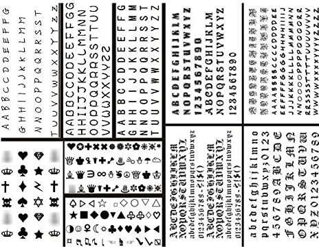 KOINEN Tattoo-Aufkleber, Fake-Tattoos, Fake-Tattoos, temporäre Tattoos, 10 Blatt Alphabet Temporäre Tattoo-Aufkleber, Kunstschrift, DIY-Namen-Tattoo-Set, englische Buchstaben, Fake-Tattoo