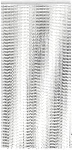 Grau Aluminium Fliegenvorhang, Kettenvorhang für Türdekoration Fliegender Vorhang aus Metall Insektenschutz Schädlingsbekämpfung 90 * 210cm, für Hotels Terrassentüren Balkontüren