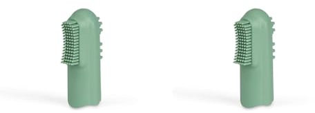 GRÜNSPECHT Natürliche Fingerzahnbürste aus Naturkautschuk, Zahnpflege Baby, zur Zahnfleischmassage & Zahnreinigung, BPA frei, 1 Stück (687-V1) (Packung mit 2)
