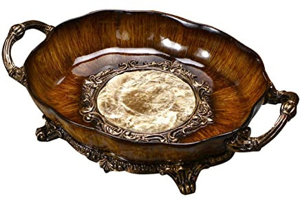 KHYTEBV Frutero Plato de Frutas Bandeja Rectangular para almacenar Frutas para el hogar Plato de Frutas Decorativo de Escritorio Cuenco de Vidrio