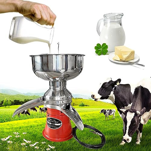 Professional Whipped Cream Dispenser Professional Dairy Skimming Machine,2in1 Farm Butter/Milk Separator,Electric Milk Centrifugal Separator for Cows Milk& Camel Milk& Goat Milk Or Other Dai