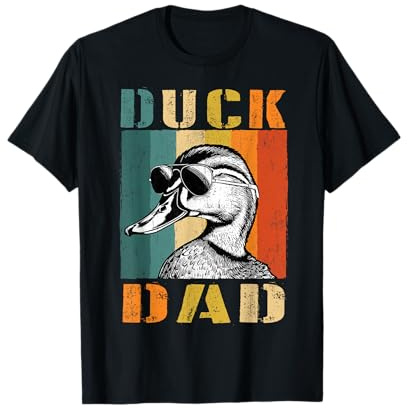 Pato Retro Papá Pato Amante Regalo Día del Padre Vintage Camiseta