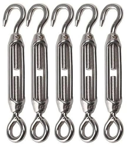 Stainless Steel Tensioner Set Turnbuckle Wire Tensioner Turnbuckle Catch Garden Wire Tensioner Wire Trellis Kit For Brick Wall Stainless Steel Cable Wire TensionerTool Eye Turnbuckles Hardware Accesso