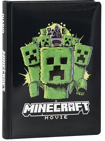 Minecraft - Diario Scuola Ufficiale Minecraft, Diario 12 Mesi Ideale per la Scuola Elementare, con Copertina Imbottita e 320 Pagine Interne Stampate a Colori, 13 x 17,8H