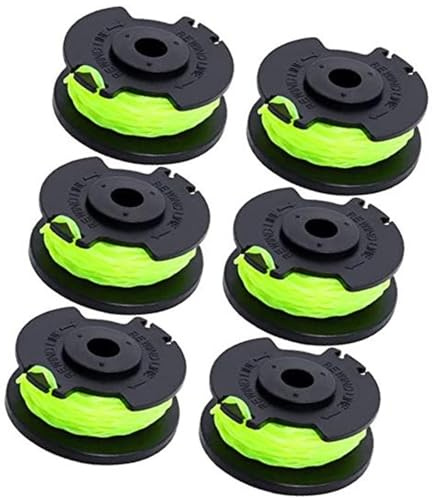 XEDLAMP 6st trimmerspolbyte, for Ryobi, RAC143 RLT36B33 RY36LT33A-0 RLT36C3325 36V sladdlösa trimmers, ogräsätare sträng automatisk matning av gräs Trimmertråd för spolar
