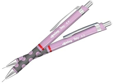 rOtring Tikky Druckbleistift Set - Flieder | 0,5 mm & 0,7 mm | nachfüllbar | HB-Minen | Pastell-Schulbedarf | Niedliches Schreibwaren zum Zeichnen, Schreiben & Notizen | 2er-Pack