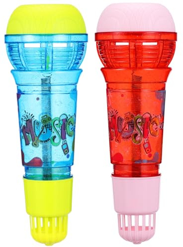TOYZFRIENDY Pack de 2 Jouets Micro Rétro en Plastique Léger Effet Écho Solide, Accessoires pour Fêtes et Animations Enfantines