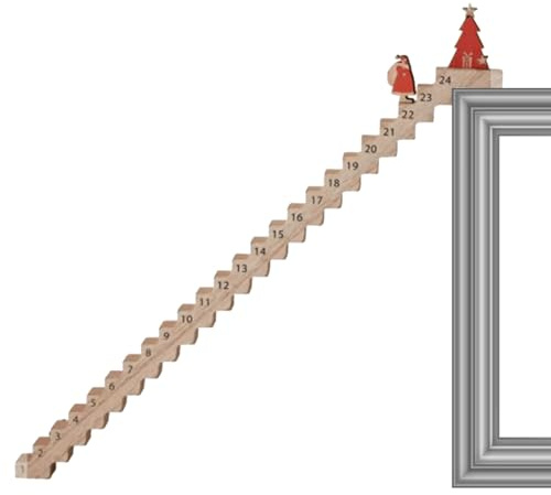 adventskalender | 1 st juldekoration i trä | nedräkningsskylt | Perfekt för kontor, vardagsrum eller öppen spis, festlig dekoration och återanvändbar varje år