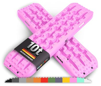IYC4x4 Sandbleche Anfahrhilfe Bergungshilfe Traktionshilfe Reifenleiter Kunststoff (Candy Pink, 2x Sandbleche)