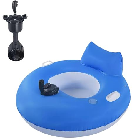 Flotador de Piscina motorizado con propulsor, sillón de Piscina Inflable con Control Remoto, Agua Flotante para Tomar el Sol para Piscinas, Lagos, Playas, diversión en el Patio Trasero Round