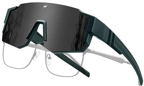 Joopin Superpuestas Gafas de Sol Deportivas Grandes Polarizadas Unisex | Marco TR90, Ligero, Lentes TAC, Hombre Mujer, Protección UV400, Sobreponer, Cuadradas, Oversize, Conducir, Ciclismo, Running