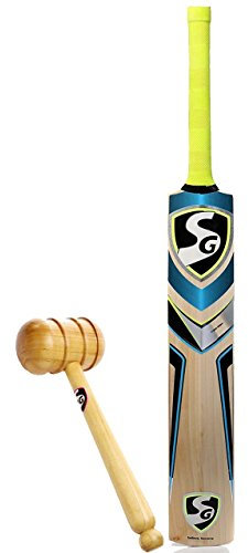 SG Nexus Plus (Full Size) Kashmir Willow Cricket Bat with Wooden Mallet