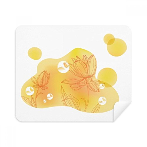 DIYthinker Lotus Flower Blase Pflanze Blume Telefon Bildschirmreiniger Gläser Reinigungstuch 2Pcs Suede Fabric